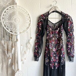 Free People X For Love & Lemons Ester Embroidery Maxi Dress